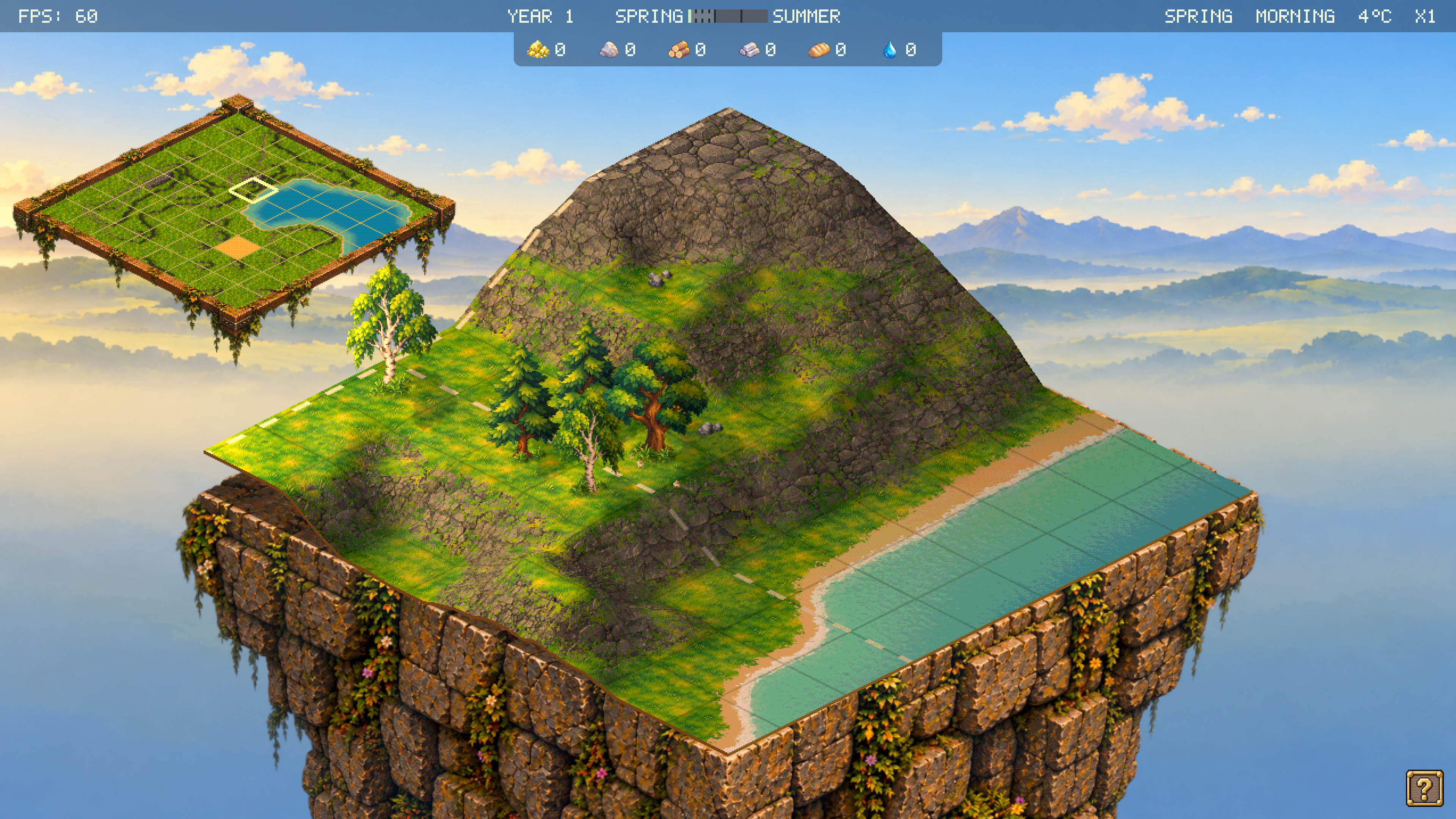 A steep mountain rising above a curved shoreline